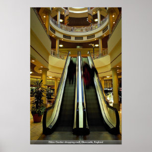 Eldon Garden shopping mall, Newcastle, Engeland Poster