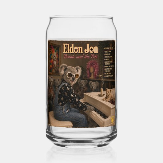 Eldon John: een Parodie Blikvorm Glas (Voorkant)