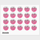 Eldora Colorado roze sneeuwboarder stickers (Vel)