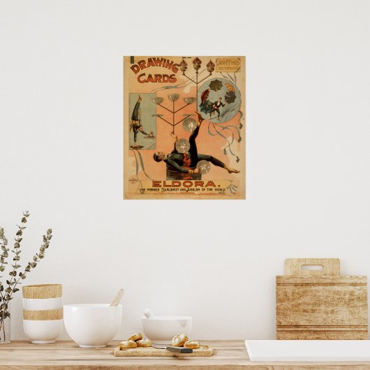 ELDORA Juggler Equilibrist Act VAUDEVILLE Poster (Keuken)