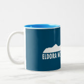 Eldora Mountain Colorado alsjeblieft Tweekleurige Koffiemok (Links)