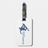 Eldora Mountain Colorado Snowboarder Bagagelabel (Achterkant verticaal)