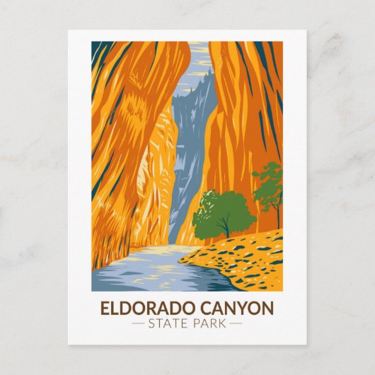 Eldorado Canyon State Park Colorado  Art Briefkaart (Voorkant)