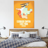 Eldorado Canyon State Park-kaart Canvas Afdruk (Insitu (Slaapkamer))