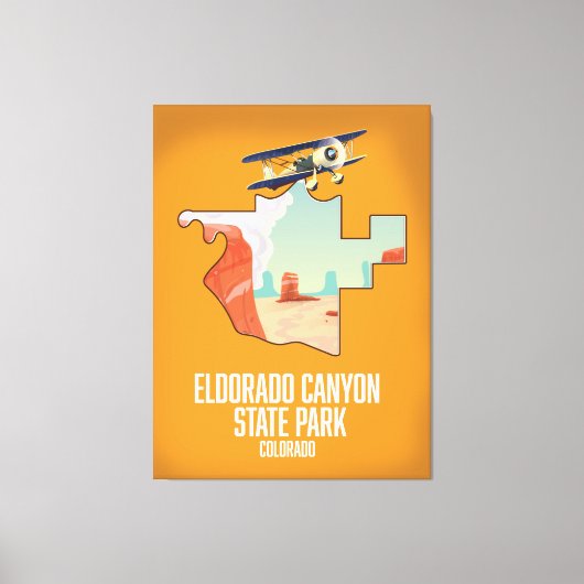 Eldorado Canyon State Park-kaart Canvas Afdruk (Voorkant)