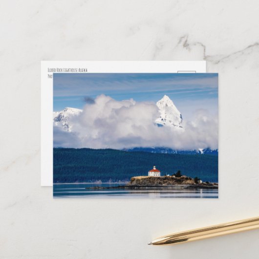 Eldred Rock Lighthouse Alaska Briefkaart (Voorkant / Achterkant in situ)