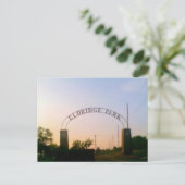Eldridge Park in Elmira, NY op Sunset Briefkaart (Staand voorkant)