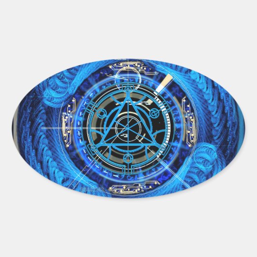 Eldritch Esoteric Ovale Sticker (Voorkant)