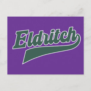 Eldritch League Script – belettering Feestdagenkaart