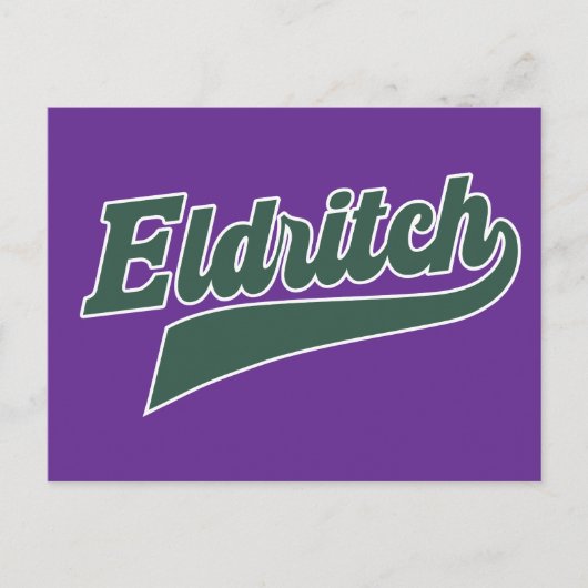 Eldritch League Script – belettering Feestdagenkaart (Voorkant)