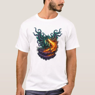 Eldritch Leegte Draak – Vuurspuwende Kraken Hybri T-shirt