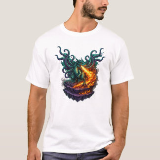 Eldritch Leegte Draak – Vuurspuwende Kraken Hybri T-shirt