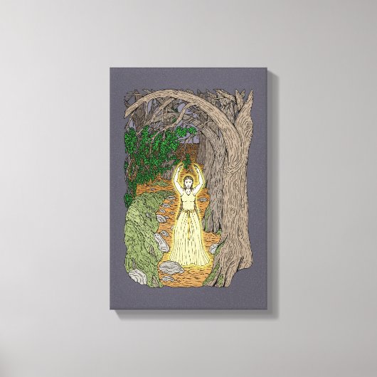 Eldritch Meesteres (Fairy Lady in Bos) Canvas Afdruk (Voorkant)