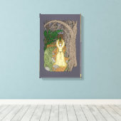 Eldritch Meesteres (Fairy Lady in Bos) Canvas Afdruk (Insitu (Houten vloer))