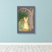 Eldritch Meesteres (Fairy Lady in Bos) Canvas Afdruk (Insitu (Houten vloer))