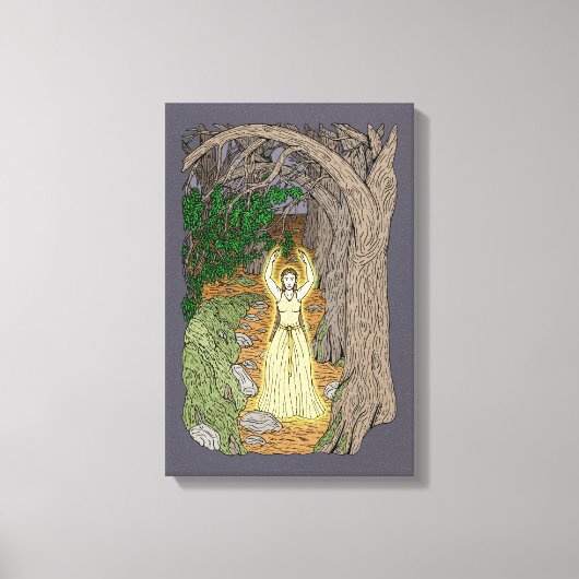 Eldritch Meesteres (Feeën Dame in het Bos) Canvas Afdruk (Voorkant)