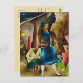 Eldzier Cortor's De uitzetting Abstract Briefkaart (Voorkant / Achterkant)