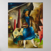 Eldzier Cortor's De uitzetting Abstract Poster (Voorkant)