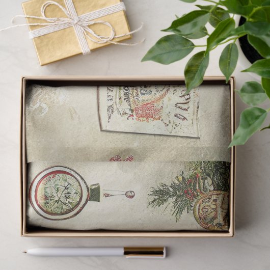 Ele kerstontwerpserie #3 Weefselpapier Tissuepapier (Geschenk)