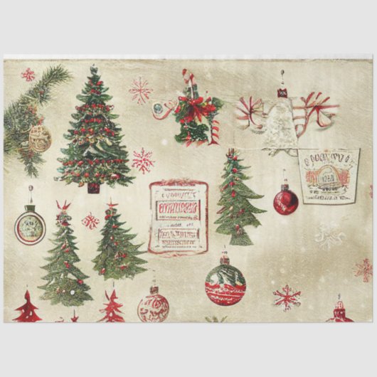 Ele kerstontwerpserie #3 Weefselpapier Tissuepapier (Voorkant)