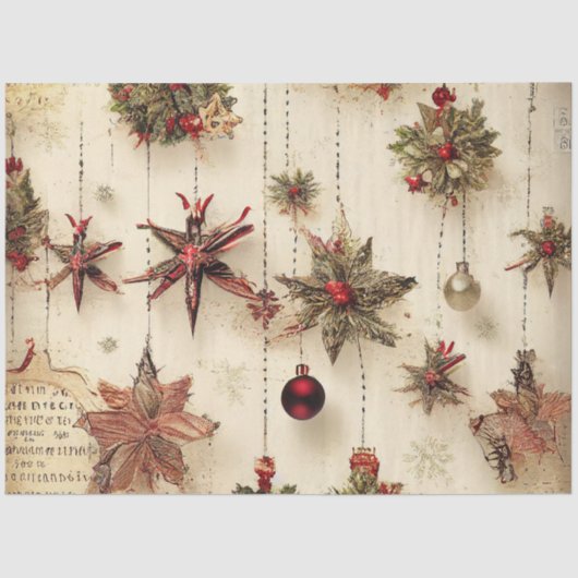 Ele kerstontwerpserie #5 tissuepapier (Voorkant)