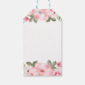 Eleagant Gold Glitter Unicorn, Floral Baby shower Cadeaulabel (Achterkant)