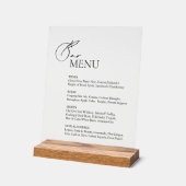 Eleanent Modern Bar Menu Bruiloft Acryl Teken Bord (Hoek)