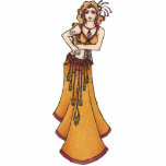 Eleanor Belly Dancer Fotobeeldje Ornament<br><div class="desc">Het ornament van de buikdanser uit 1920 - zeer uniek en zeer verzamelbaar - Originele buikdanserkunst van Lacy Chenault. Kan ook worden aangepast om een speld,  een zeer belangrijke ketting,  of een magneet te maken</div>