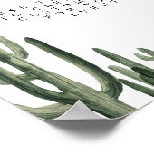 Eleanor - Boheemse Cactus Bewerkbaar Bord Minimali Poster (Hoek)