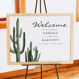 Eleanor - Bohemen Waterverf Cactus Welkomstbord Poster