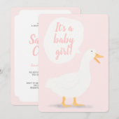 Eleanor de babydoucheuitnodigingen voor eenden kaart (Voorkant / Achterkant)