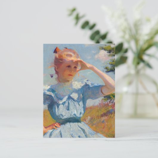 Eleanor door Frank Weston Benson Feestdagenkaart (Staand voorkant)