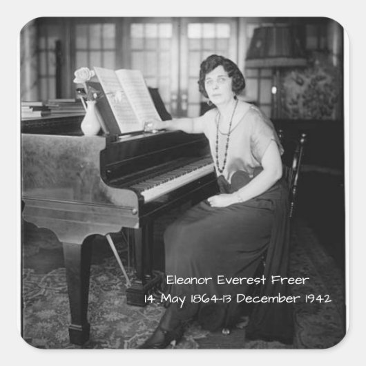 Eleanor Everest Freer Vierkante Sticker (Voorkant)