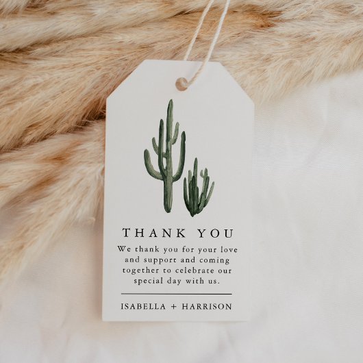 Eleanor - Minimale Bohemische Cactus Desert Label Cadeaulabel
