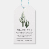 Eleanor - Minimale Bohemische Cactus Desert Label Cadeaulabel (Voorkant)