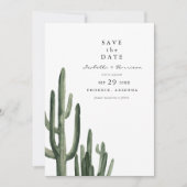 ELEANOR Moderne Minimale Cactus Foto slaat de datu Kaart (Voorkant)