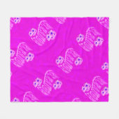 Eleanor Name Logo with Daisies, Fleece Deken (Voorkant (Horizontaal))