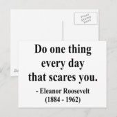 Eleanor Roosevelt Citaat 2a Briefkaart (Voorkant / Achterkant)