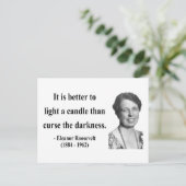 Eleanor Roosevelt Citaat 3b Briefkaart (Staand voorkant)