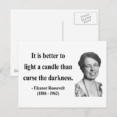 Eleanor Roosevelt Citaat 3b Briefkaart (Voorkant / Achterkant)