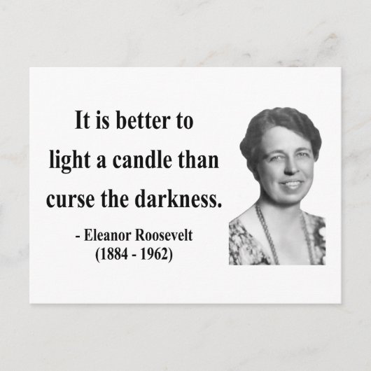 Eleanor Roosevelt Citaat 3b Briefkaart (Voorkant)