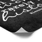 Eleanor Roosevelt citeert poster over vrouwen (Hoek)