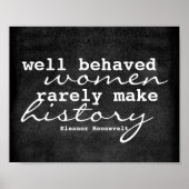 Eleanor Roosevelt citeert poster over vrouwen (Voorkant)