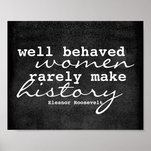 Eleanor Roosevelt citeert poster over vrouwen (Voorkant)