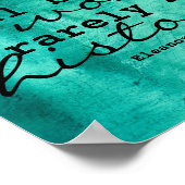 Eleanor Roosevelt citeert poster over vrouwen (Hoek)