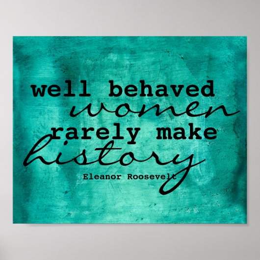 Eleanor Roosevelt citeert poster over vrouwen (Voorkant)