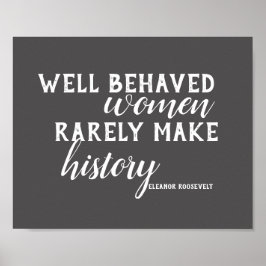 Eleanor Roosevelt citeert poster over vrouwen
