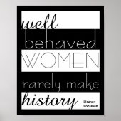 Eleanor Roosevelt citeert poster over vrouwen (Voorkant)