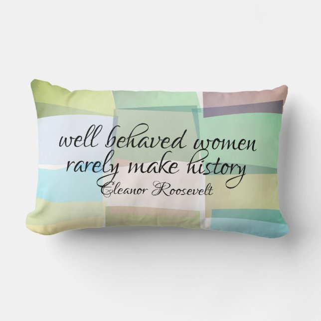 Eleanor Roosevelt citeert vrouwelijke pastelkleure Kussen (Voorkant)