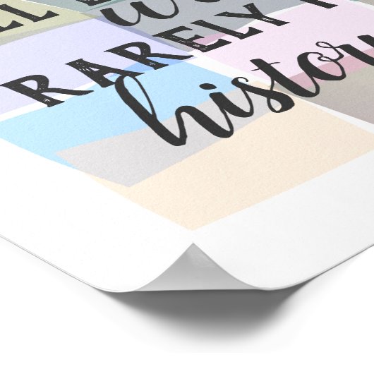 Eleanor Roosevelt citeert vrouwen abstract design Poster (Hoek)